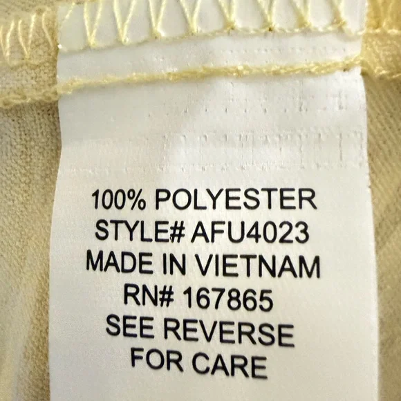 NY Collection Soft Yellow Ruffle Blouse - Picture 2 of 2